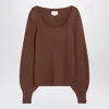 Loulou Studio Brown Ribbed Cashmere Jumper