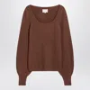 Loulou Studio Brown Ribbed Cashmere Jumper