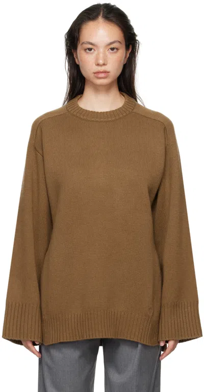 Loulou Studio Brown Safi Sweater In Mocha