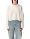 Loulou Studio Bruzzi Cropped Wool And Cashmere Sweater In Neutral