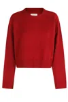 Loulou Studio Bruzzi Lds Cropped Sweater In Red
