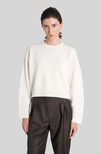 Loulou Studio Bruzzi Lds Knitwear In Beige Wool In White