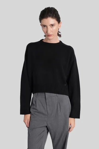 LOULOU STUDIO BRUZZI LDS KNITWEAR IN BLACK WOOL