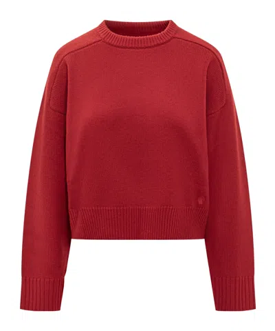 Loulou Studio Bruzzi Wool-cashmere Jumper In Red