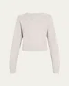 Loulou Studio Bruzzi Wool-cashmere Raglan-sleeve Crop Sweater In Cloud
