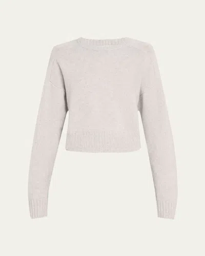 Loulou Studio Bruzzi Wool-cashmere Raglan-sleeve Crop Sweater In Cloud