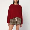 Loulou Studio Burgundy Cashmere Sweater In Red