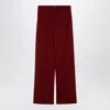 Loulou Studio Burgundy Palazzo Trousers In Red