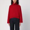 LOULOU STUDIO BURGUNDY TURTLENECK SWEATER IN WOOL AND CASHMERE