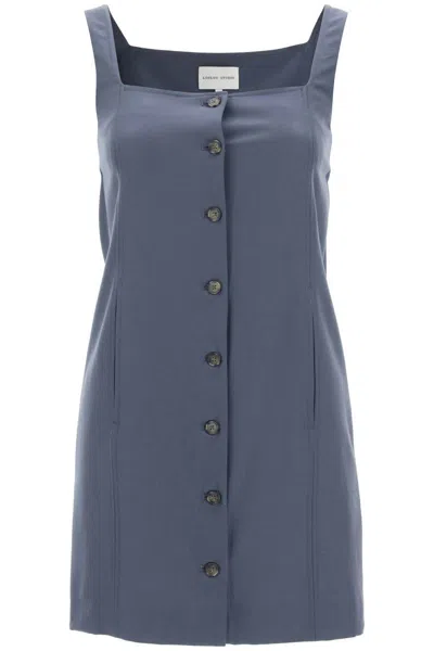 LOULOU STUDIO BUTTONED PINAFORE DRESS