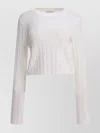LOULOU STUDIO CABLE KNIT CREW NECK SWEATER