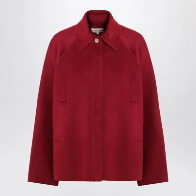 LOULOU STUDIO CAMILA JACKET IN BURGUNDY WOOL