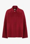 Loulou Studio Camila Jacket In Burgundy Wool In Burgundy