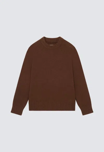 Loulou Studio "canillo" Cotton Sweater In Brown