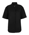 Loulou Studio Canvas Short-sleeves Shirt In Black