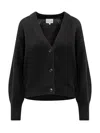 Loulou Studio Zanzibar Cropped Wool-cashmere Cardigan In Black