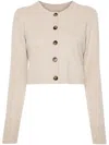 Loulou Studio Zephir Cashmere Knit Cardigan In Beige