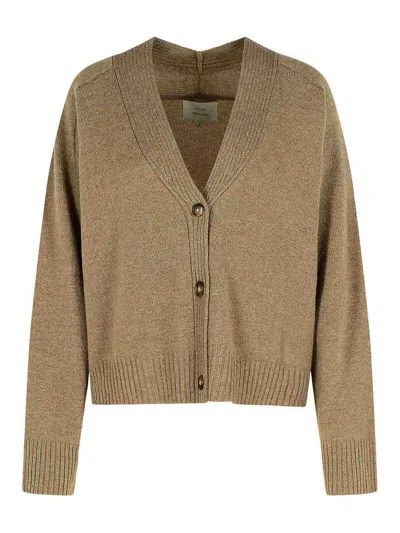 Loulou Studio Cardigan Mole Melange Cardigan In Brown