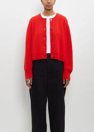 Loulou Studio Cashmere Bastia Oversized Cardigan In Tomato