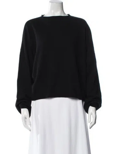 Pre-owned Loulou Studio Cashmere Bateau Neckline Sweater In Black