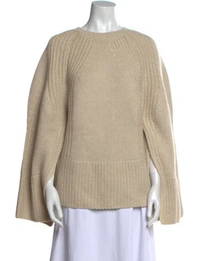 Pre-owned Loulou Studio Cashmere Bateau Neckline Sweater In Neutral