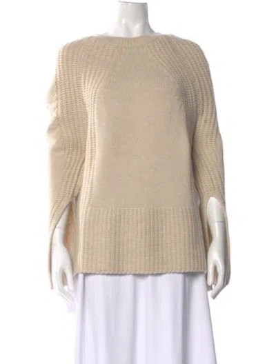 Pre-owned Loulou Studio Cashmere Bateau Neckline Sweater In Neutral