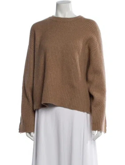 Pre-owned Loulou Studio Cashmere Bateau Neckline Sweater In Neutral