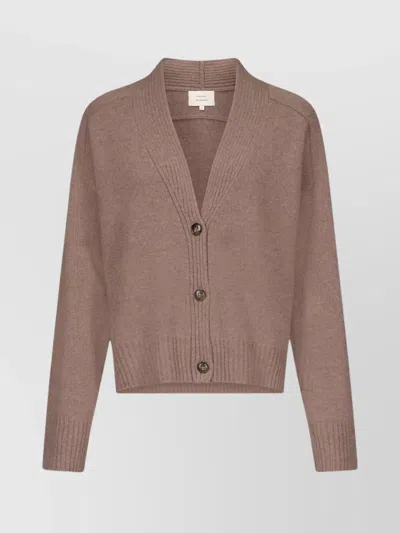 Loulou Studio Cashmere Cardigan Long Sleeves In Brown