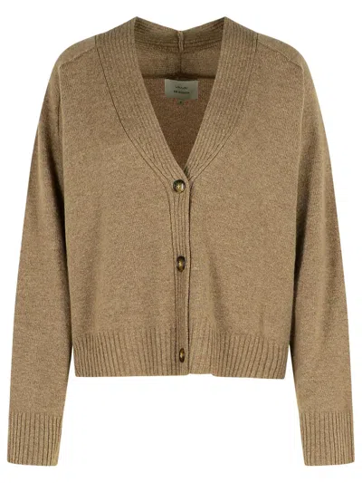 Loulou Studio Cashmere Cardigan Mole Melange In Brown