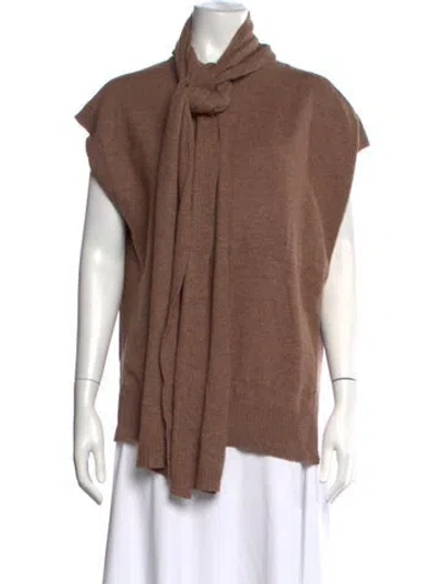 Pre-owned Loulou Studio Cashmere Cowl Neck Sweater In Brown