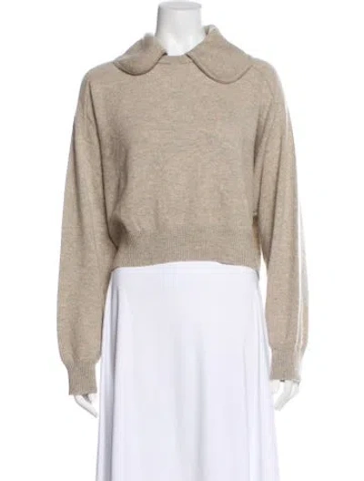 Pre-owned Loulou Studio Cashmere Cowl Neck Sweater In Neutral