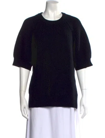Pre-owned Loulou Studio Cashmere Crew Neck Sweater In Black