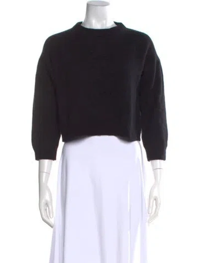 Pre-owned Loulou Studio Cashmere Crew Neck Sweater In Black