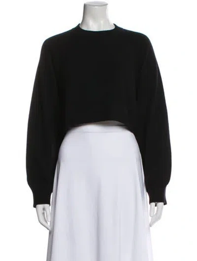 Pre-owned Loulou Studio Cashmere Crew Neck Sweater In Black