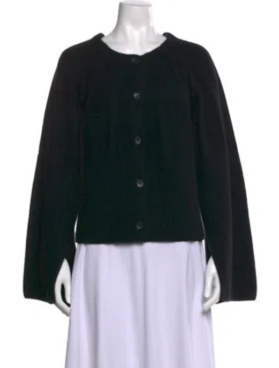Pre-owned Loulou Studio Cashmere Crew Neck Sweater In Black