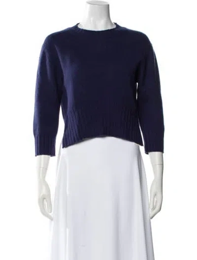 Pre-owned Loulou Studio Cashmere Crew Neck Sweater In Blue