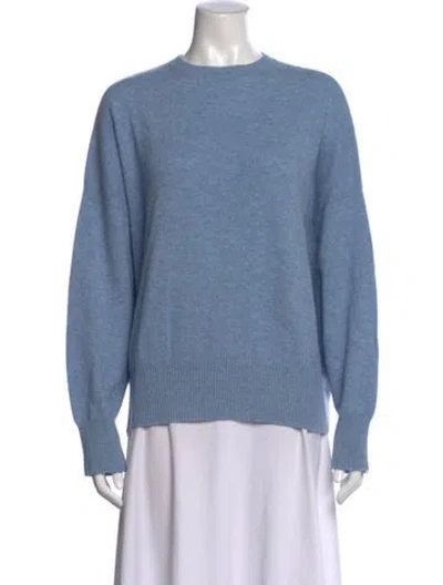 Pre-owned Loulou Studio Cashmere Crew Neck Sweater In Blue