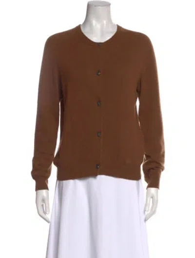 Pre-owned Loulou Studio Cashmere Crew Neck Sweater In Brown