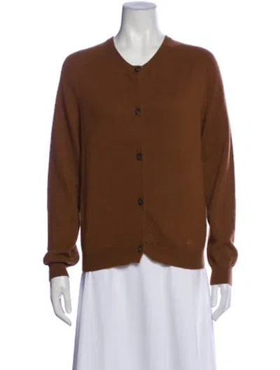 Pre-owned Loulou Studio Cashmere Crew Neck Sweater In Brown