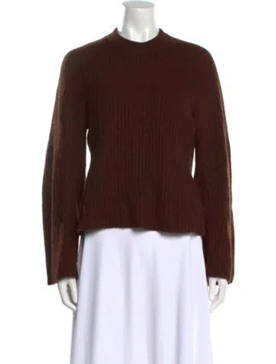 Pre-owned Loulou Studio Cashmere Crew Neck Sweater In Brown