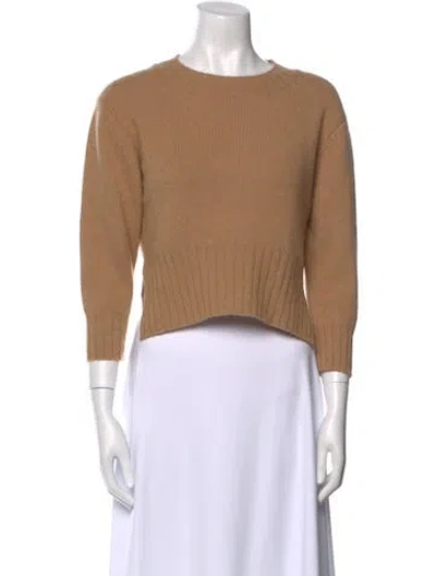Pre-owned Loulou Studio Cashmere Crew Neck Sweater In Brown