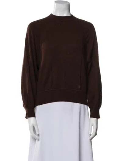 Pre-owned Loulou Studio Cashmere Crew Neck Sweater In Brown