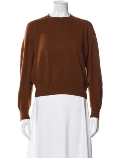 Pre-owned Loulou Studio Cashmere Crew Neck Sweater In Brown