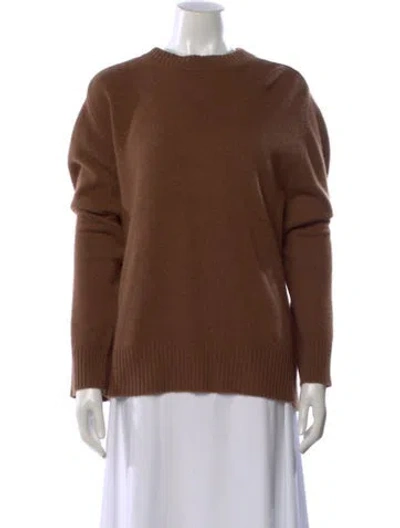Pre-owned Loulou Studio Cashmere Crew Neck Sweater In Brown