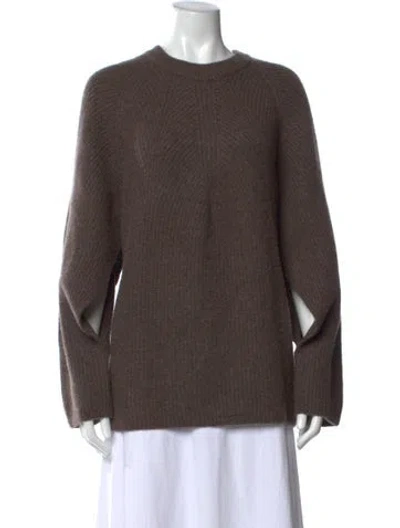 Pre-owned Loulou Studio Cashmere Crew Neck Sweater In Brown