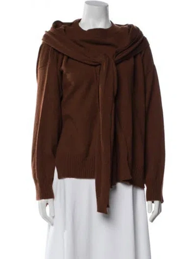 Pre-owned Loulou Studio Cashmere Crew Neck Sweater In Brown