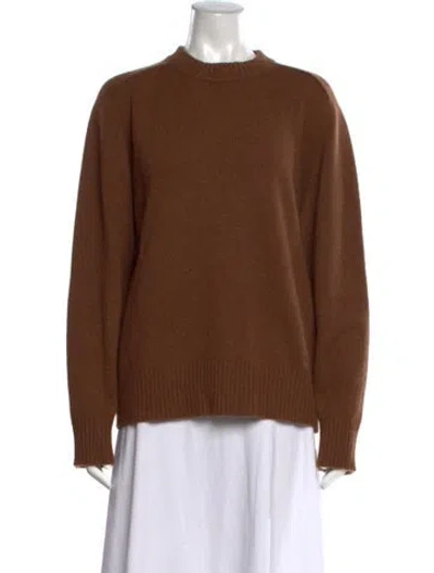 Pre-owned Loulou Studio Cashmere Crew Neck Sweater In Brown