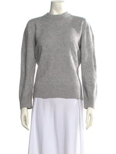 Pre-owned Loulou Studio Cashmere Crew Neck Sweater In Gray