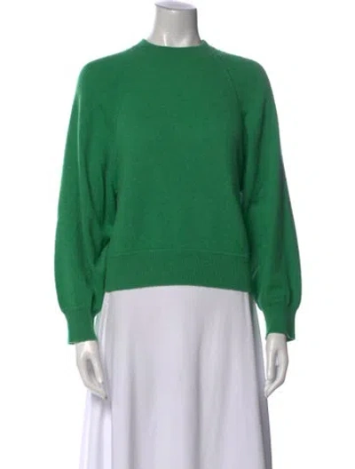 Pre-owned Loulou Studio Cashmere Crew Neck Sweater In Green