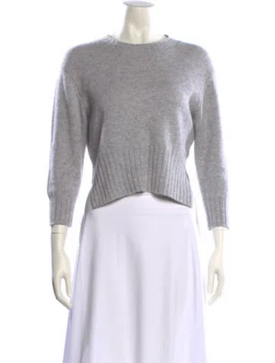 Pre-owned Loulou Studio Cashmere Crew Neck Sweater In Grey